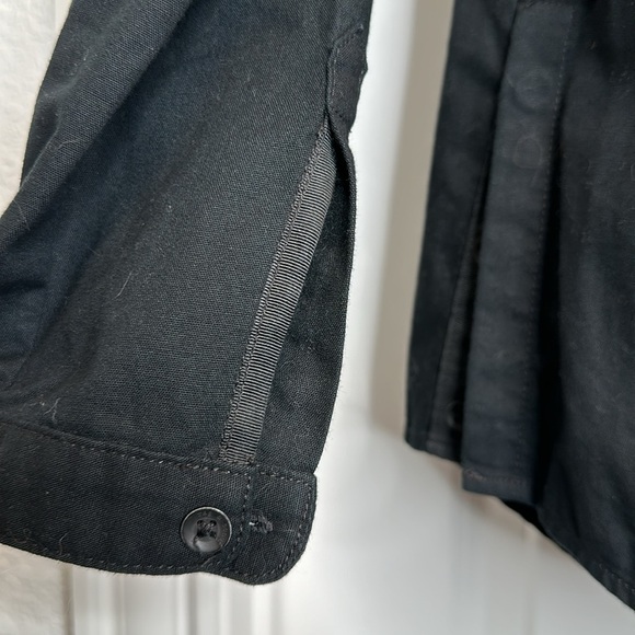 Rag & Bone Elastic Off Shoulder Long Sleeve Side Button Shirt Black‎ Small - Picture 4 of 7